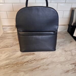 Black Leather Backpack